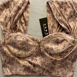 My outfit on line,women corset top - flora pink - size XL.